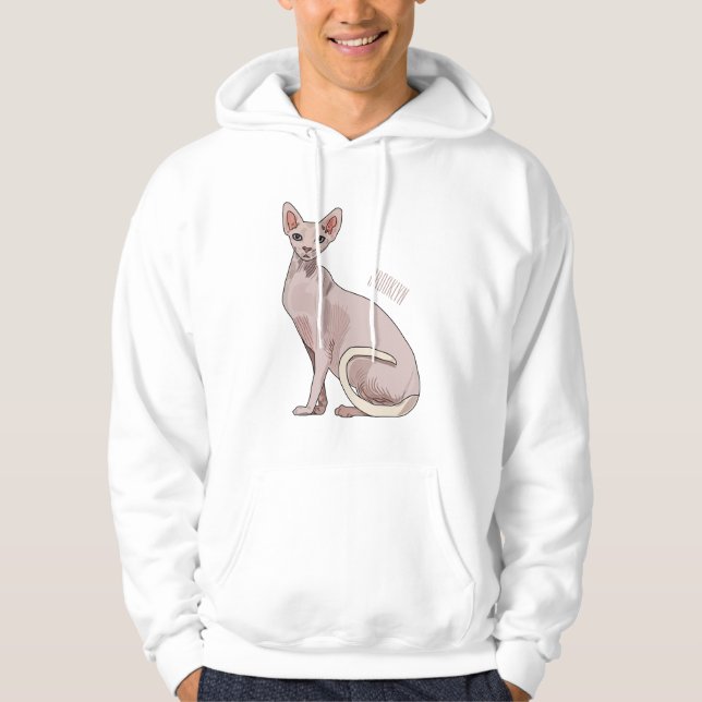 Sudadera Ilustracion de personalizado de gatos Sfinx (Anverso)