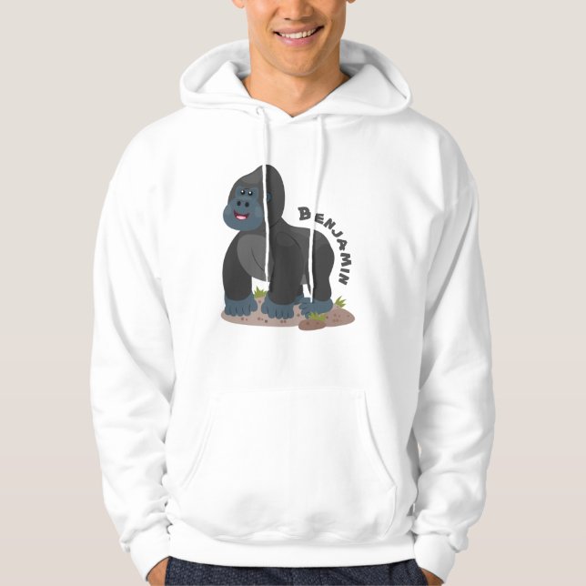 Sudadera Ilustracion de personalizado de gorila grande y fe (Anverso)