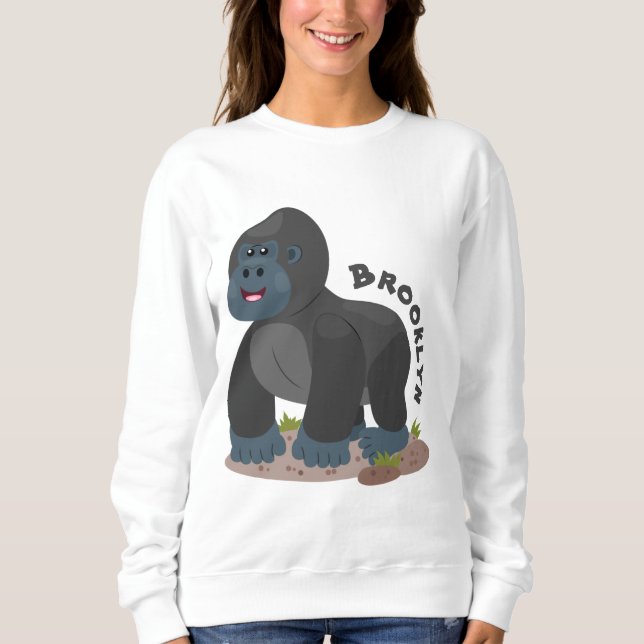 Sudadera Ilustracion de personalizado de gorila grande y fe (Anverso)