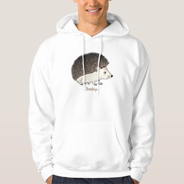 Sudadera Ilustracion de personalizado de hedgehog espinoso (Anverso)