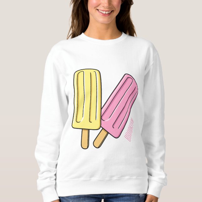 Sudadera Ilustracion de personalizado de hielo (Anverso)