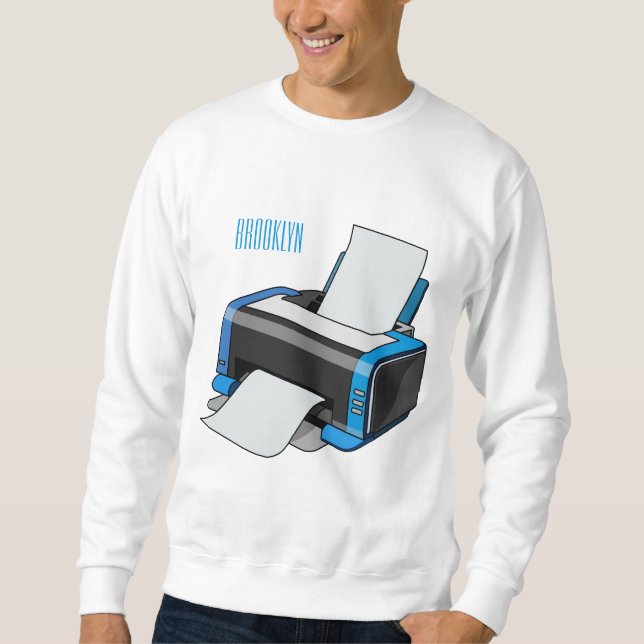 Sudadera Ilustracion de personalizado de impresora (Anverso)