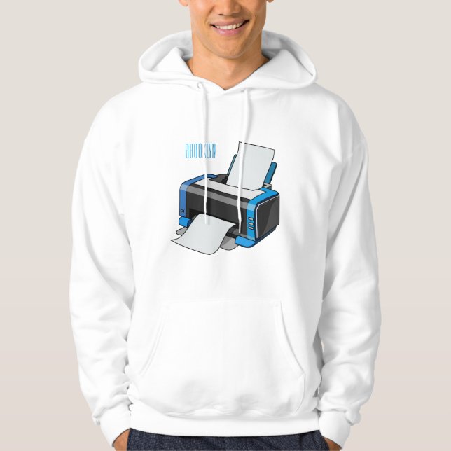 Sudadera Ilustracion de personalizado de impresora (Anverso)