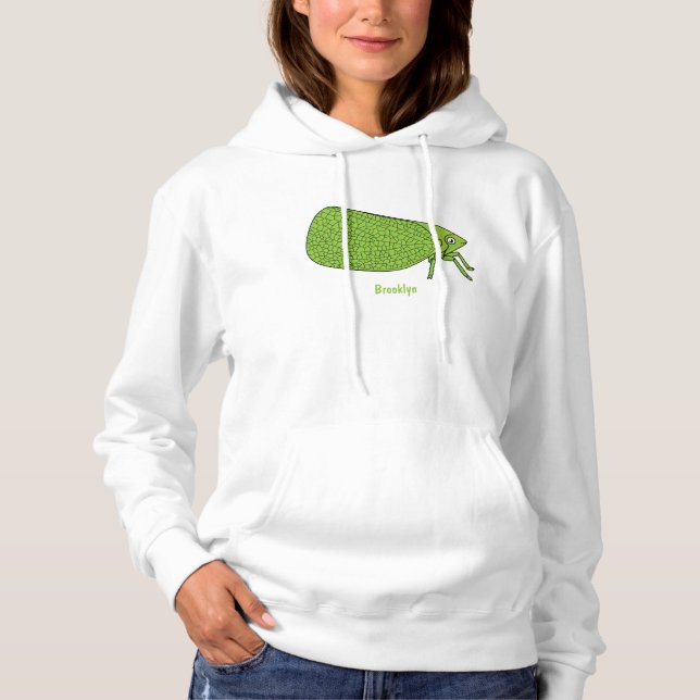 Sudadera Ilustracion de personalizado de insectos de hoja v (Anverso)