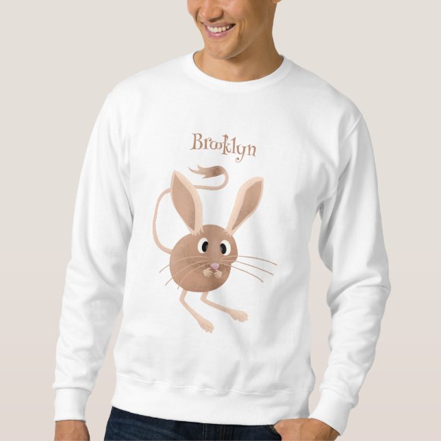 Sudadera Ilustracion de personalizado de jerboa larga y cor (Anverso)