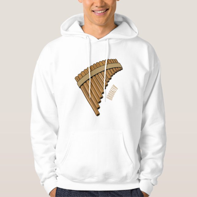 Sudadera Ilustracion de personalizado de la flauta de pan / (Anverso)