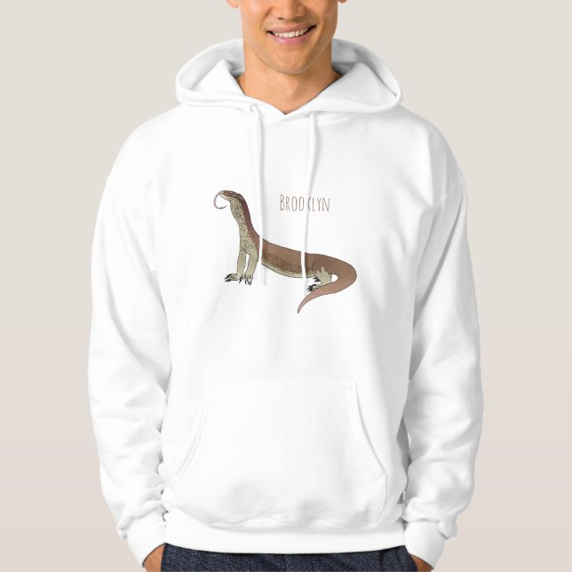 Sudadera Ilustracion de personalizado de lagarto de monitor (Anverso)