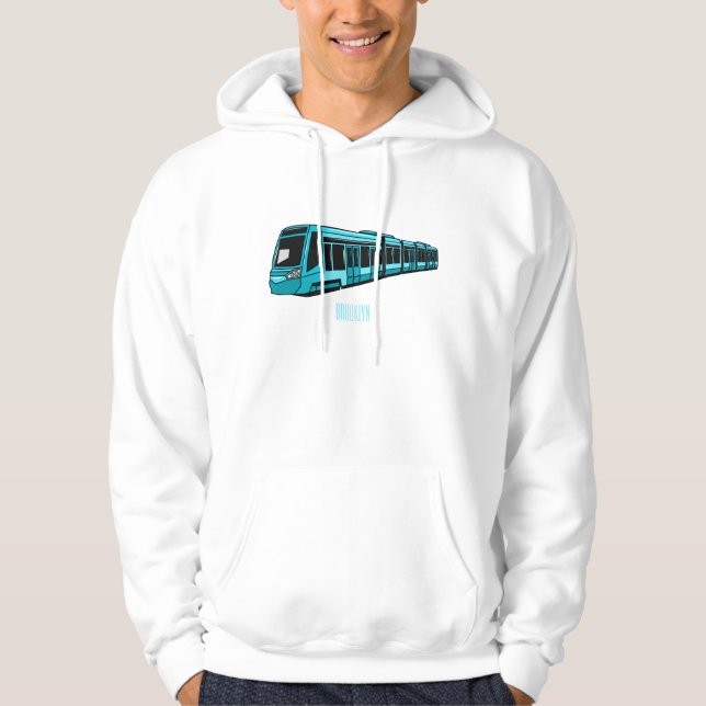 Sudadera Ilustracion de personalizado de locomotora eléctri (Anverso)