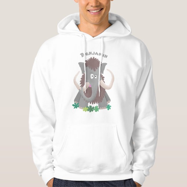 Sudadera Ilustracion de personalizado de mamut bobo gracios (Anverso)