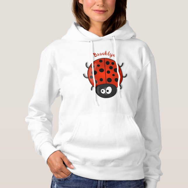 Sudadera Ilustracion de personalizado de mariquita roja fel (Anverso)
