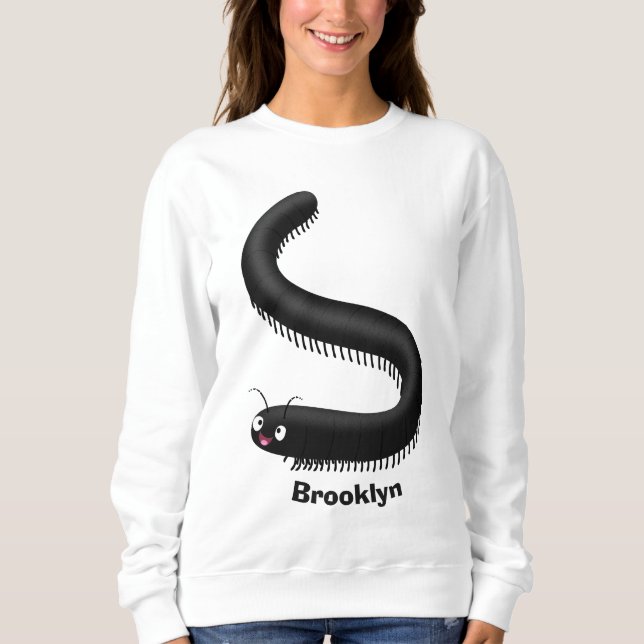 Sudadera Ilustracion de personalizado de milipedo corto (Anverso)