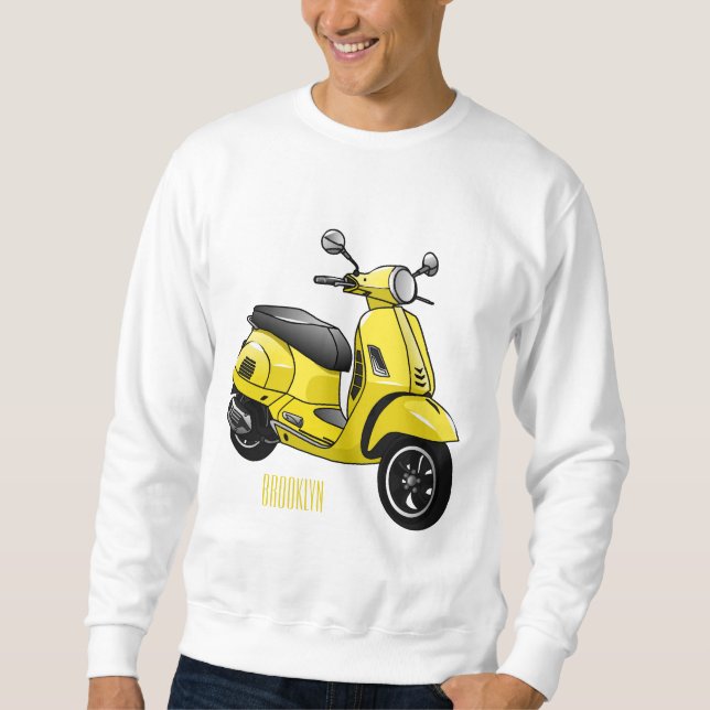 Sudadera Ilustracion de personalizado de motocicleta con ci (Anverso)