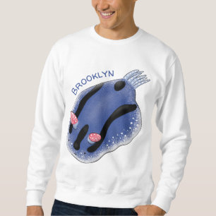Sudadera Ilustracion de personalizado de nudibranquias azul