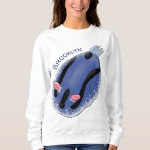 Sudadera Ilustracion de personalizado de nudibranquias azul