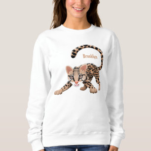 Sudadera Ilustracion de personalizado de ocelot de Cute