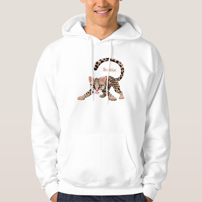 Sudadera Ilustracion de personalizado de ocelot de Cute (Anverso)