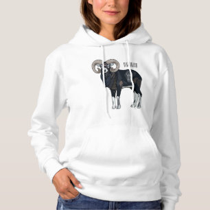Sudadera Ilustracion de personalizado de ovino Mouflon
