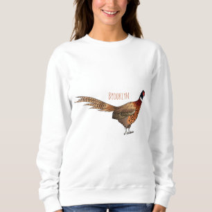 Sudadera Ilustracion de personalizado de pájaro de cuello a