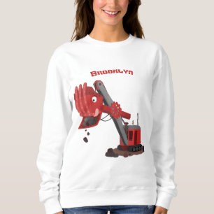 Sudadera Ilustracion de personalizado de pala de vapor roja