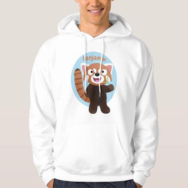 Sudadera Ilustracion de personalizado de panda rojo (Anverso)