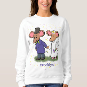 Sudadera Ilustracion de personalizado de pareja de ratones