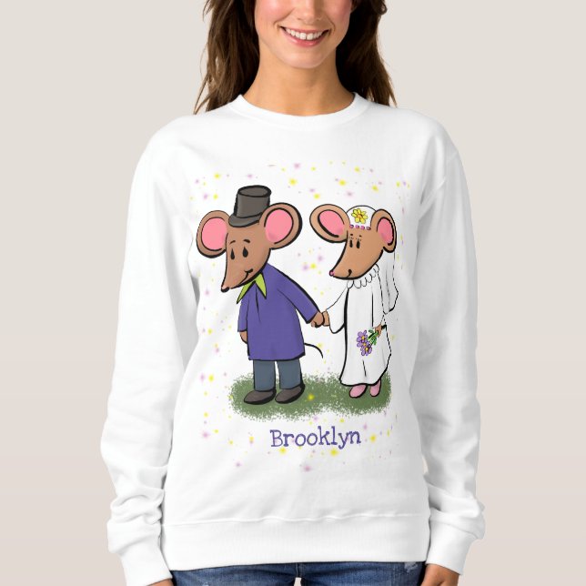 Sudadera Ilustracion de personalizado de pareja de ratones (Anverso)