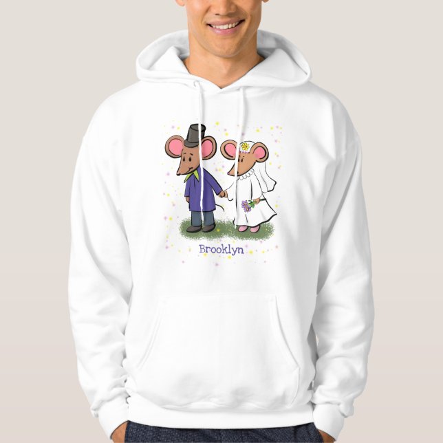 Sudadera Ilustracion de personalizado de pareja de ratones (Anverso)