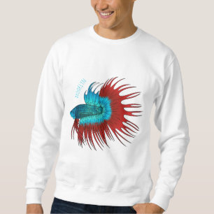 Sudadera Ilustracion de personalizado de peces de cola cruz
