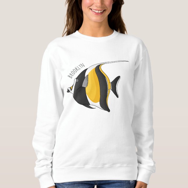 Sudadera Ilustracion de personalizado de peces moro (Anverso)