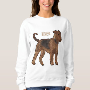 Sudadera Ilustracion de personalizado de perro Airedale ter