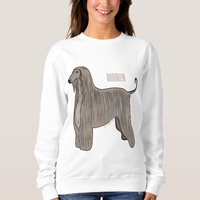 Sudadera Ilustracion de personalizado de perro de perro per (Anverso)