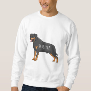 Sudadera Ilustracion de personalizado de perro de Rottweile