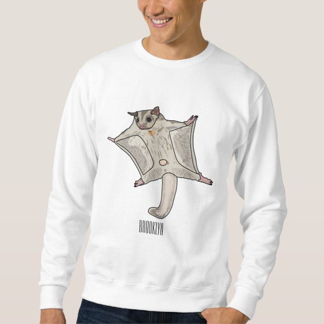 Sudadera Ilustracion de personalizado de planeador de azúca (Anverso)