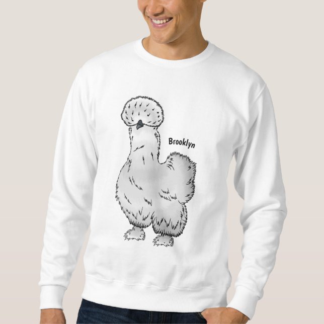 Sudadera Ilustracion de personalizado de pollo de Silkie (Anverso)