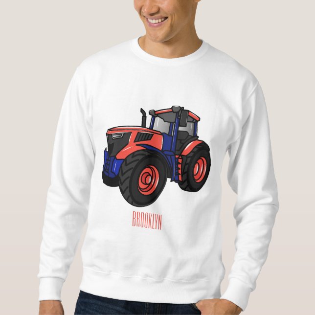 Sudadera Ilustracion de personalizado de tractores (Anverso)