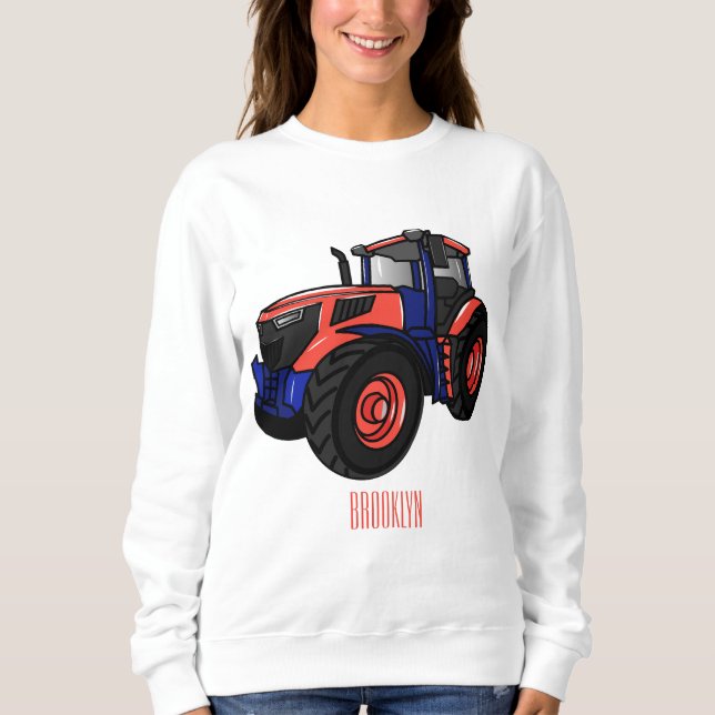 Sudadera Ilustracion de personalizado de tractores (Anverso)