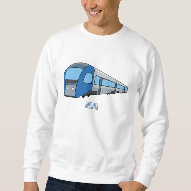 Sudadera Ilustracion de personalizado de trenes eléctricos (Anverso)