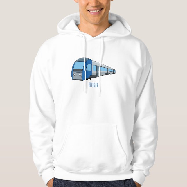 Sudadera Ilustracion de personalizado de trenes eléctricos (Anverso)