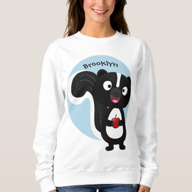 Sudadera Ilustracion de personalizado de zorrillo alegre (Anverso)