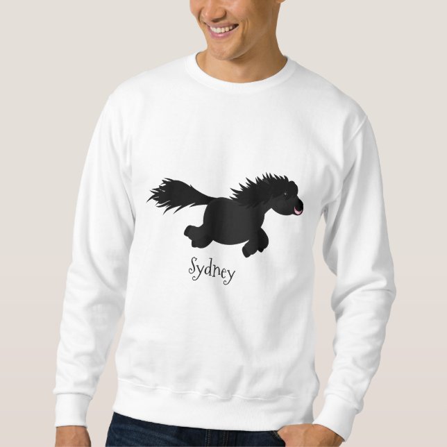 Sudadera Ilustracion de personalizado del pony de Shetland  (Anverso)