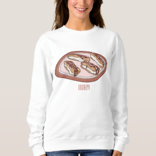 Sudadera Ilustracion de personalizado eclair de chocolate