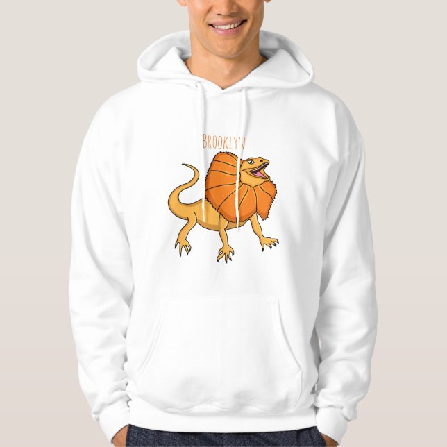 Sudadera ilustracion de personalizado naranja (Anverso)
