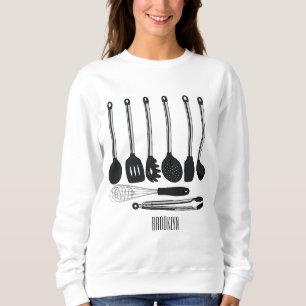 Sudadera Ilustracion de personalizados utensiales de cocina