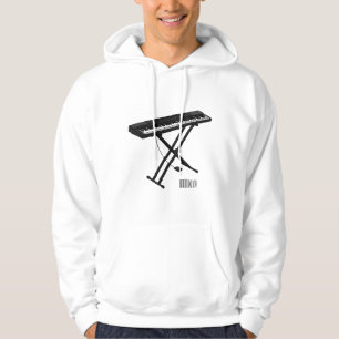 Sudadera Ilustracion de piano personalizado de teclado