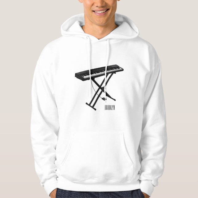 Sudadera Ilustracion de piano personalizado de teclado (Anverso)