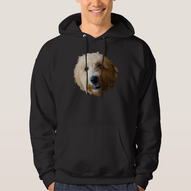 Sudadera Ilustracion de pintura de aceite de labradoodle (Anverso)