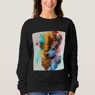 Sudadera Ilustracion de pintura Husky Siberiano