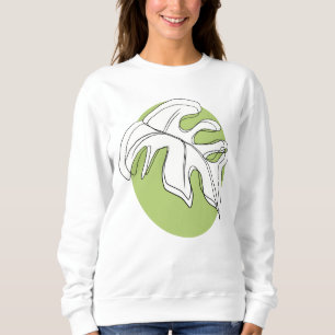 Sudadera Ilustración de planta abstracta de hoja de Monster