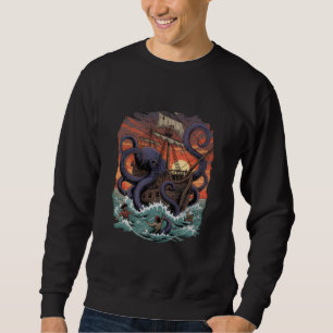 Sudadera Ilustración de pulpo Kraken Crewneck 