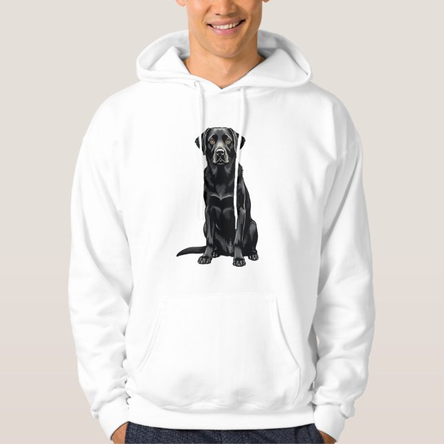 Sudadera Ilustración de retrato de perro Labrador Retriever (Anverso)